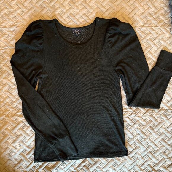 Splendid Long Sleeve Black Top - Picture 3 of 8